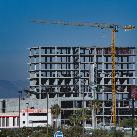 far away shot of building construction