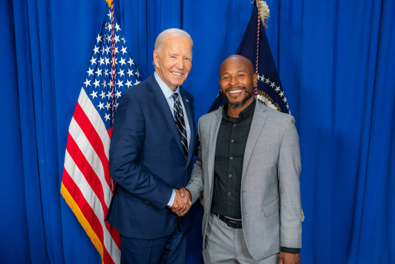 BGA staff member with former President Biden